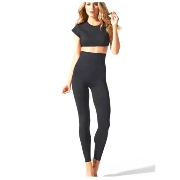 BLANQI Black Everyday High waist Postpartum Nursing Support Leggings Medium - Picture 1 of 13